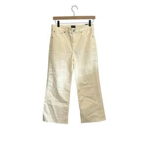 J.Crew White Wide Leg Crop Jeans NWT Sz 26 Petite All Day Stretch